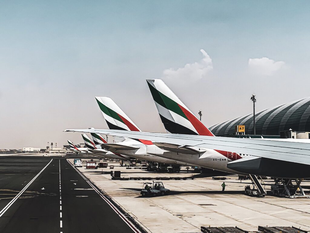 Dubai International Airport on arrival