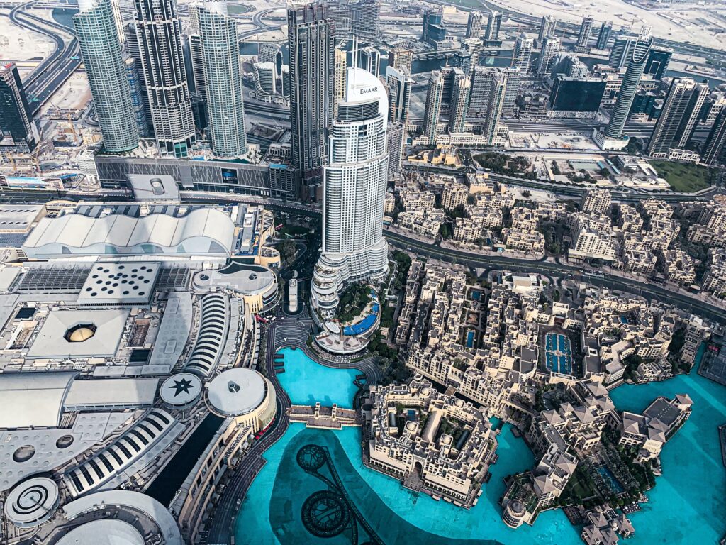 Looking from top of Burj Khalifa